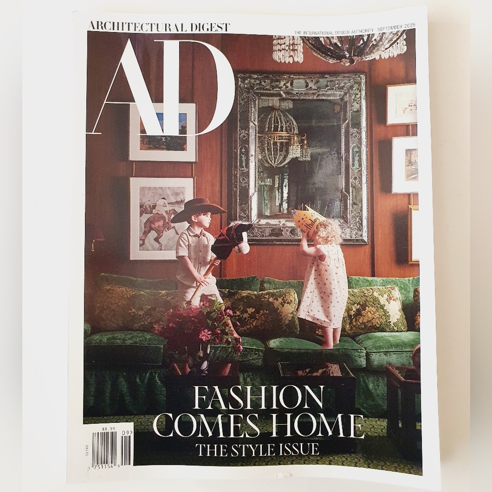 AD Architectural Digest Magazine September, 2025  Fashion Comes Home Style Issue